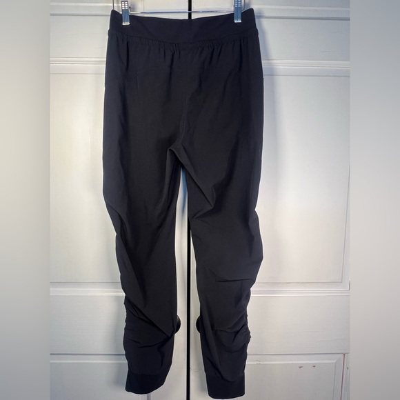 Athleta Pants Attitude Jogger Ruched Black Womens Pull On Drawstring Size 0 - Picture 2 of 5
